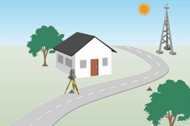 在兩個(gè)測(cè)站采集同一立面影像數(shù)據(jù) 在兩個(gè)測(cè)站采集同一立面影像數(shù)據(jù)